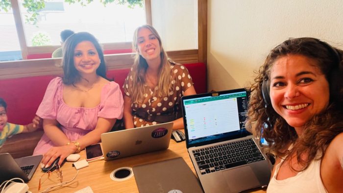 Pebl colleagues co-working together in Spain