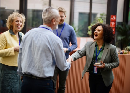 Teams meeting and discussing work visas & authorization