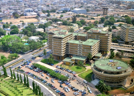 Aerial view of the CASEF building in Lome Togo