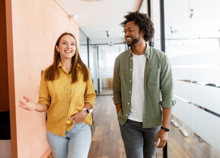 HR team members discussing the average salary in South Africa