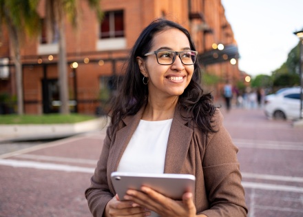 Global HR manager reading about work authorization in Kazakhstan
