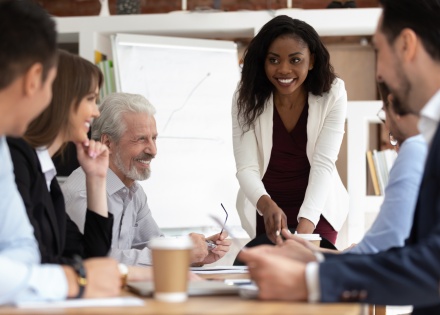 Global HR team discussing how to get Moldovan work visas