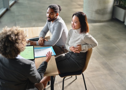 HR team members discussing work visa in the United Kingdom