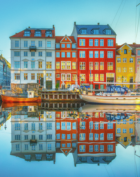 Scenic cityscape of Denmark and Greenland
