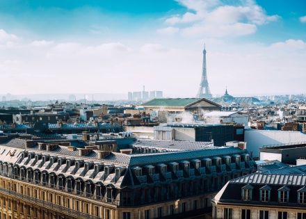 City of Paris, France with Eiffel Tower in background