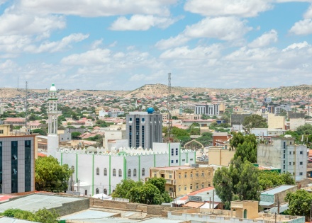 Hargeisa City in Somaliland Somalia viewed from a high-rise