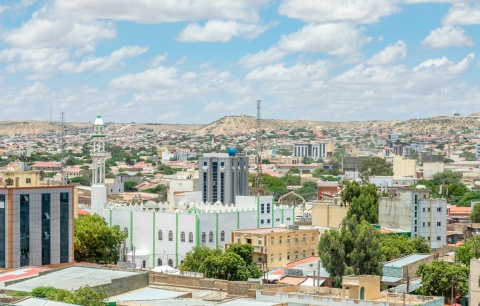 Hargeisa City in Somaliland Somalia viewed from a high-rise