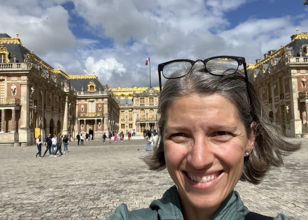 Anja working remotely from France