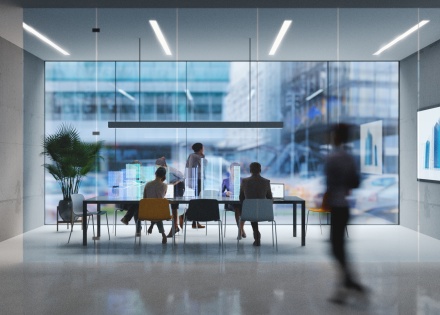 Global HR team discussing work visas in Ethiopia in a conference room