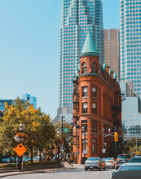 Toronto Gooderham Building on a sunny day.