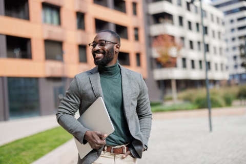 Businessman thinking about the uses of EORs for different industries.