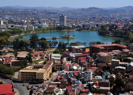 Skyline view from the Haute Ville Antananarivo in Madagascar