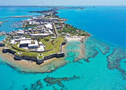  Aerial view of Fort St. Catherine in Bermuda
