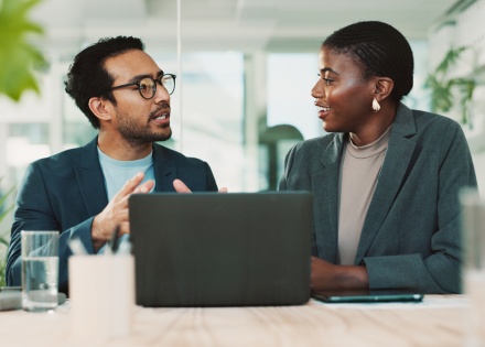 HR team members discussing how to hire in Burundi
